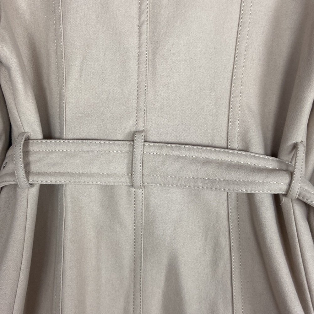 Kenneth Cole New York Wool Belted Zip Up & Down Snap Zip Full Length Trench Coat - Picture 15 of 16